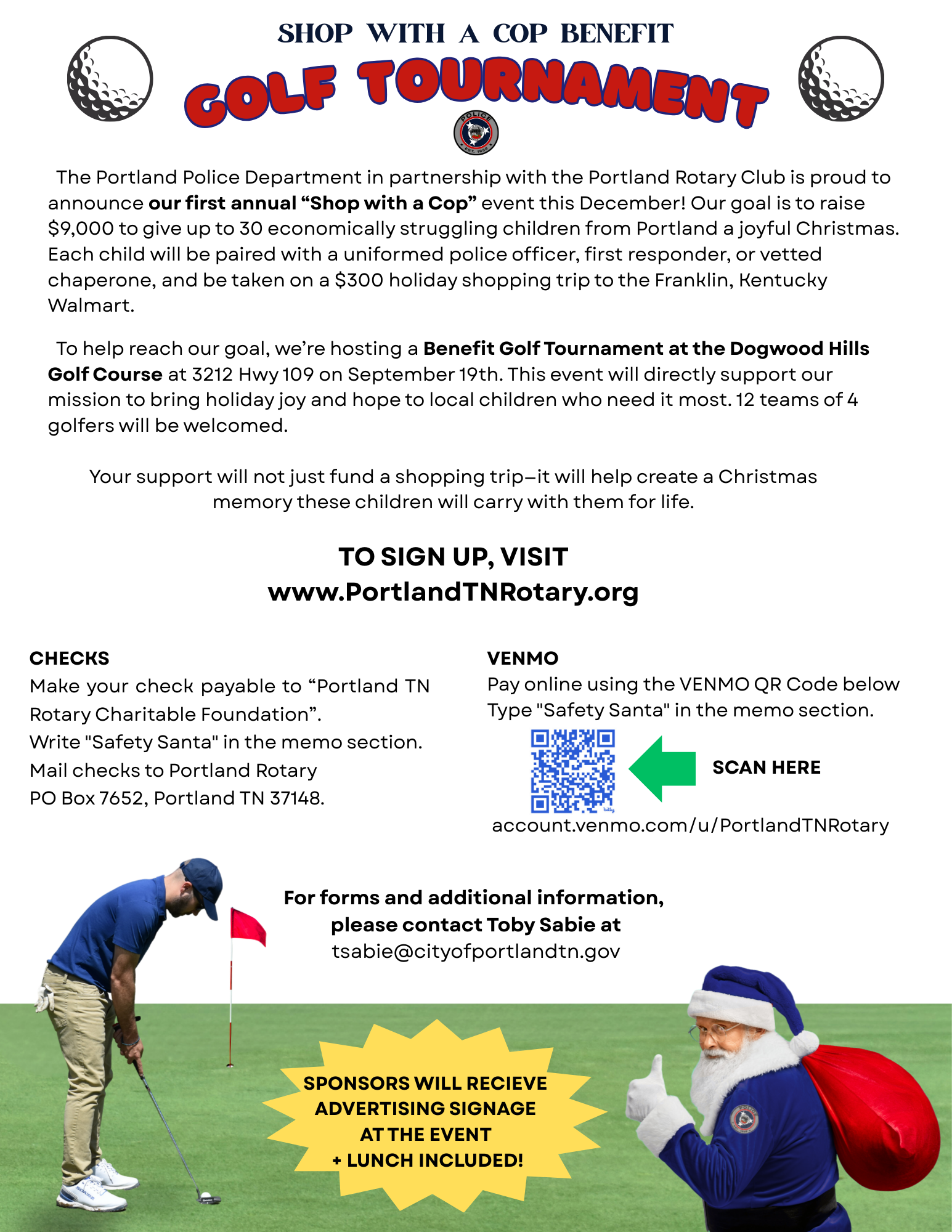 safety santa golf tournament