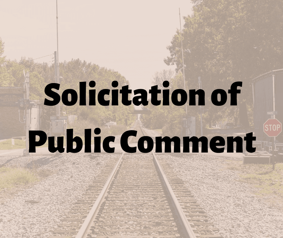 Solicitation of Public Comment